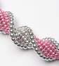Pink and Silver Spiral Rope Necklace - Image 4
