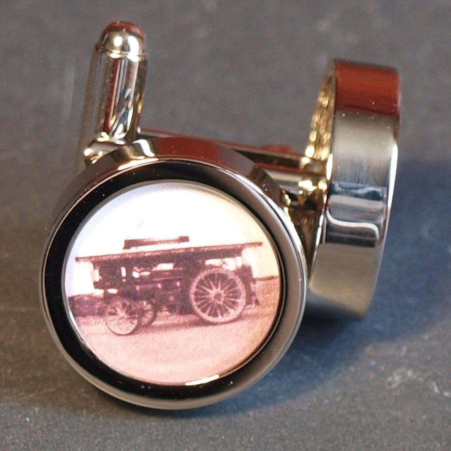 Irish Steam Wagon Cufflinks