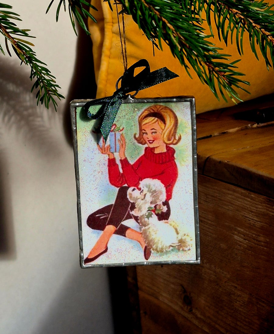 Unique retro glass Christmas decoration 