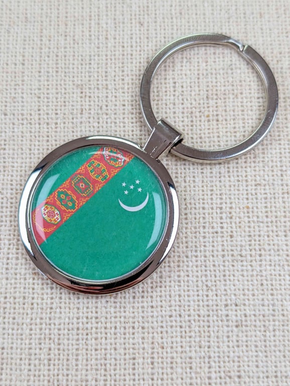 Turkmenistan Flag Keyring