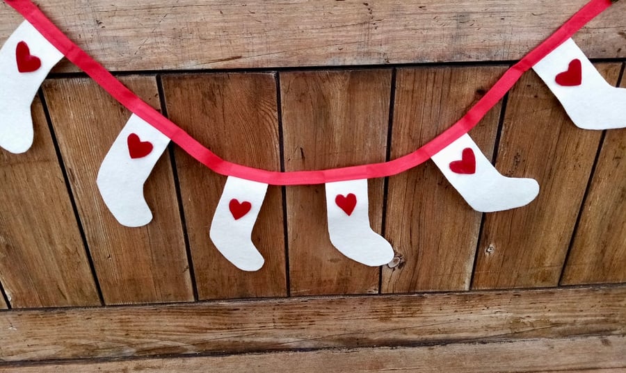 Christmas Bunting Little Stocking Design