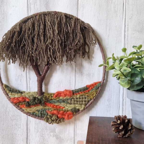 Weeping Willow Handwoven Tree Art (20cm)