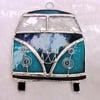 Stained Glass Camper Van Suncatcher - Turquoise