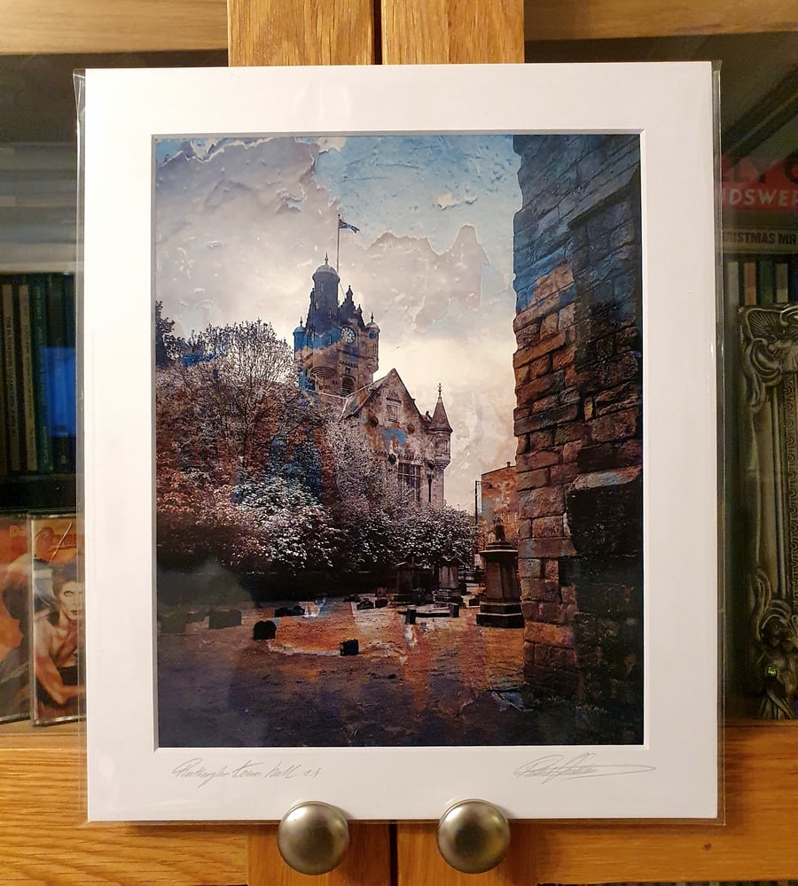 Custom Listing for BrianJohn Aitken. Rutherglen Town Hall 8 x10 mounted in 10x12