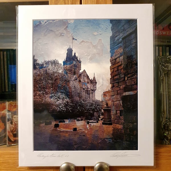 Custom Listing for BrianJohn Aitken. Rutherglen Town Hall 8 x10 mounted in 10x12