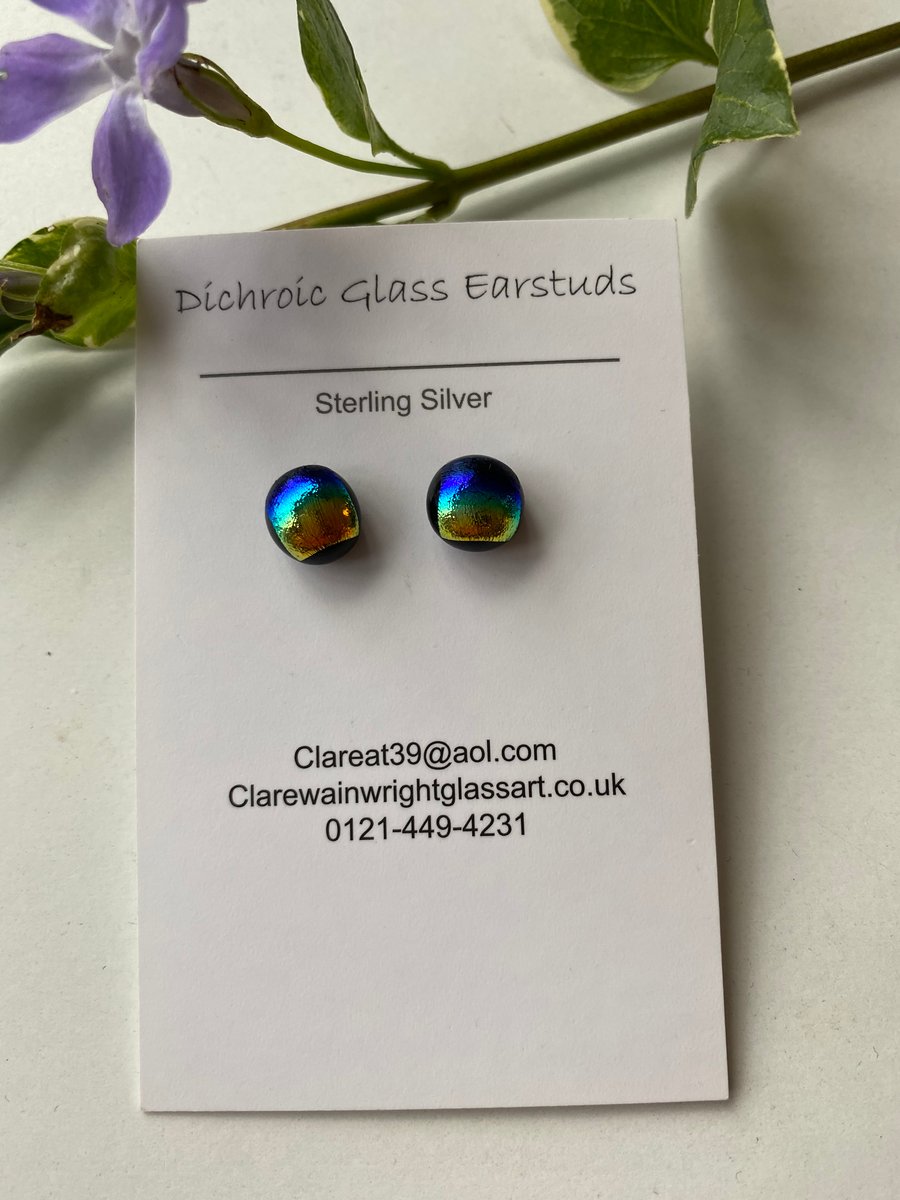 Dichroic Glass Earrings