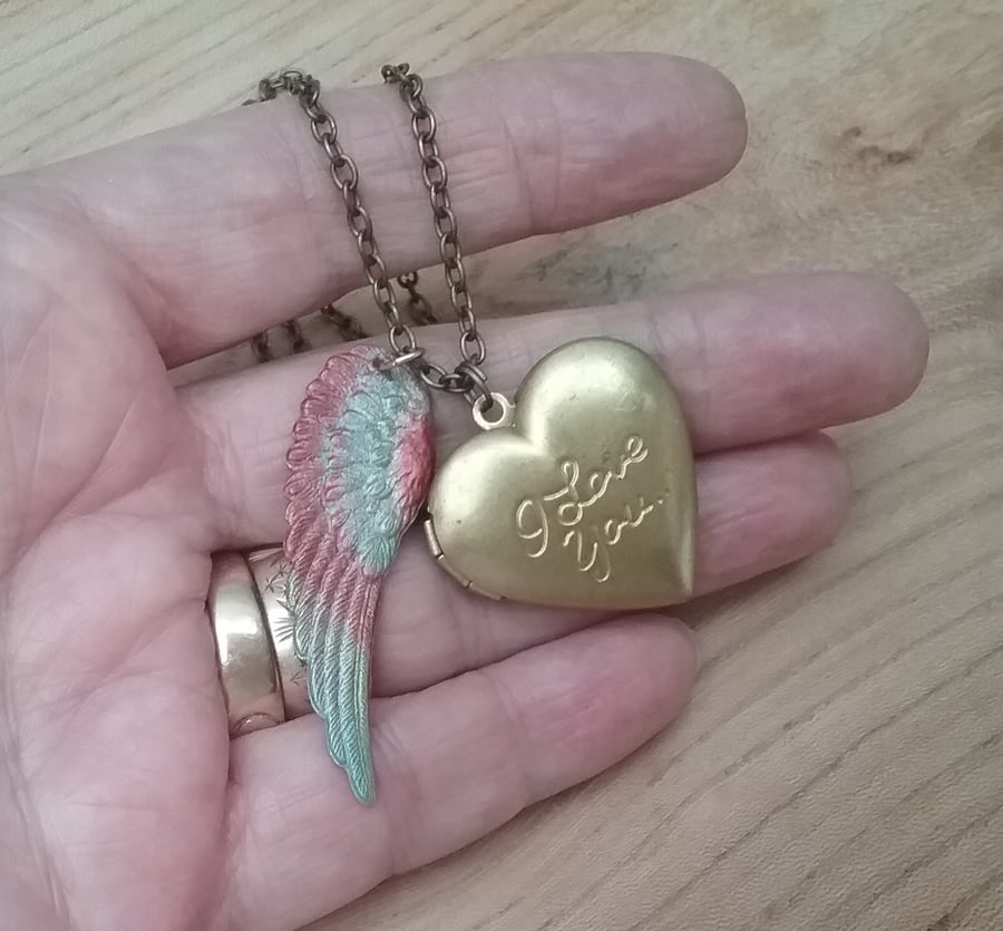 Heart Locket & Angel Wing