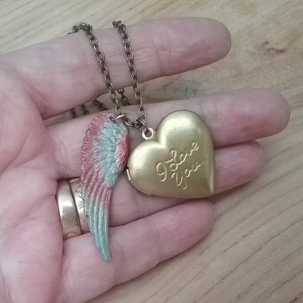 Heart Locket & Angel Wing