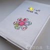 embroidered notebook