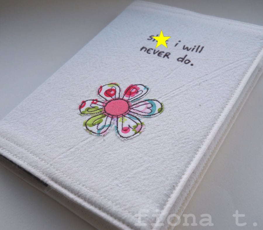 embroidered notebook
