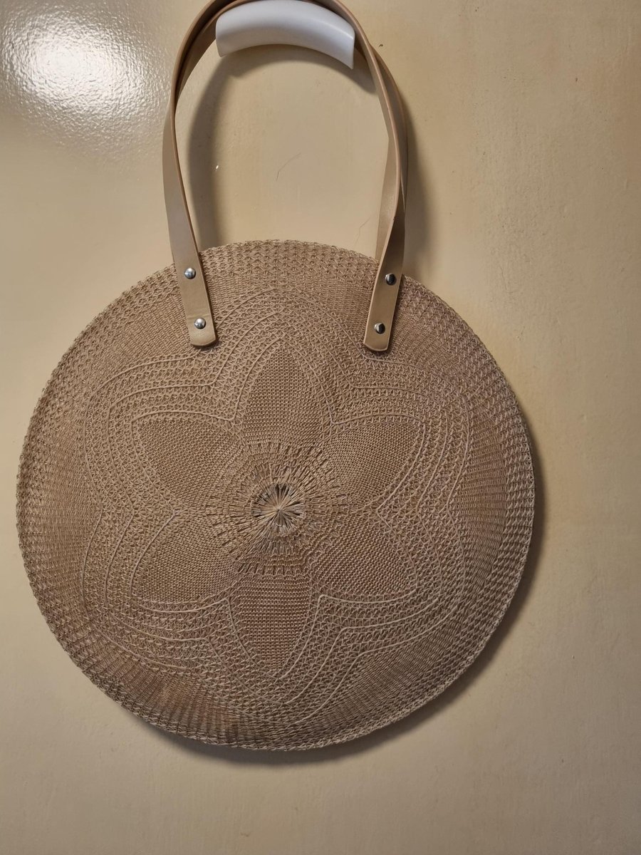 Beige Cream Placemat bag,  17" round 