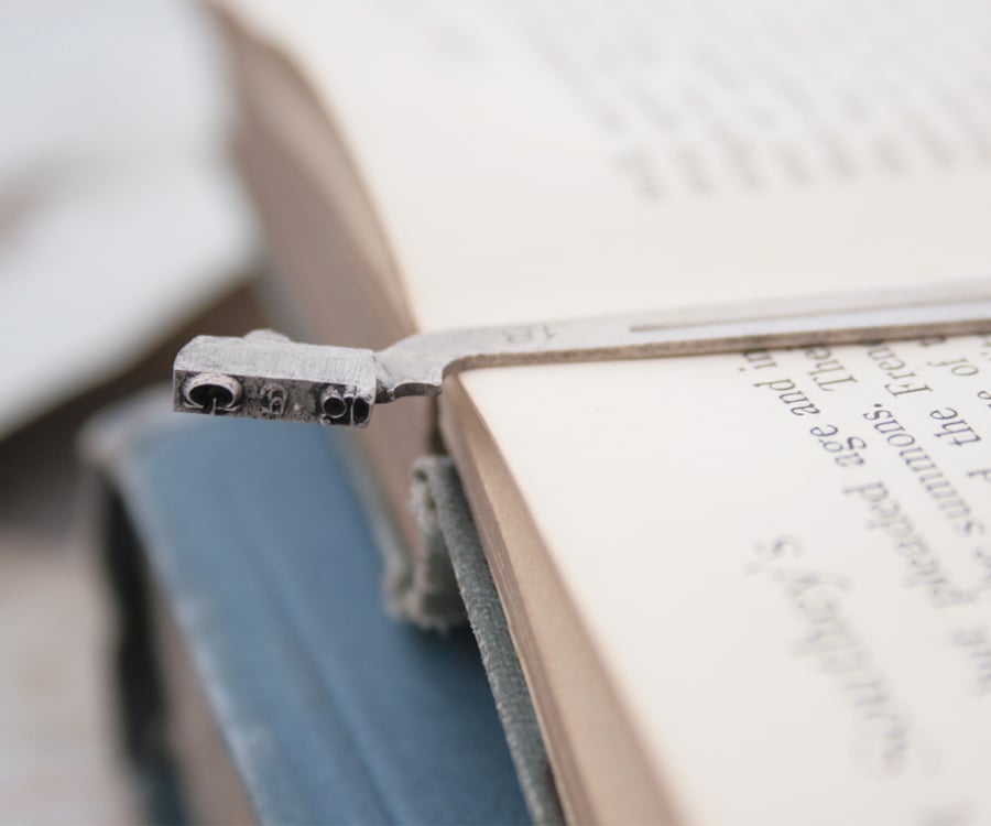 Typewriter Bookmark Typebar unique Gift for Reader 