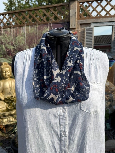 Upcycled Woodland Infinity Scarf