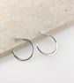 Simple Modern Sterling Silver Hoop Earrings - Image 3