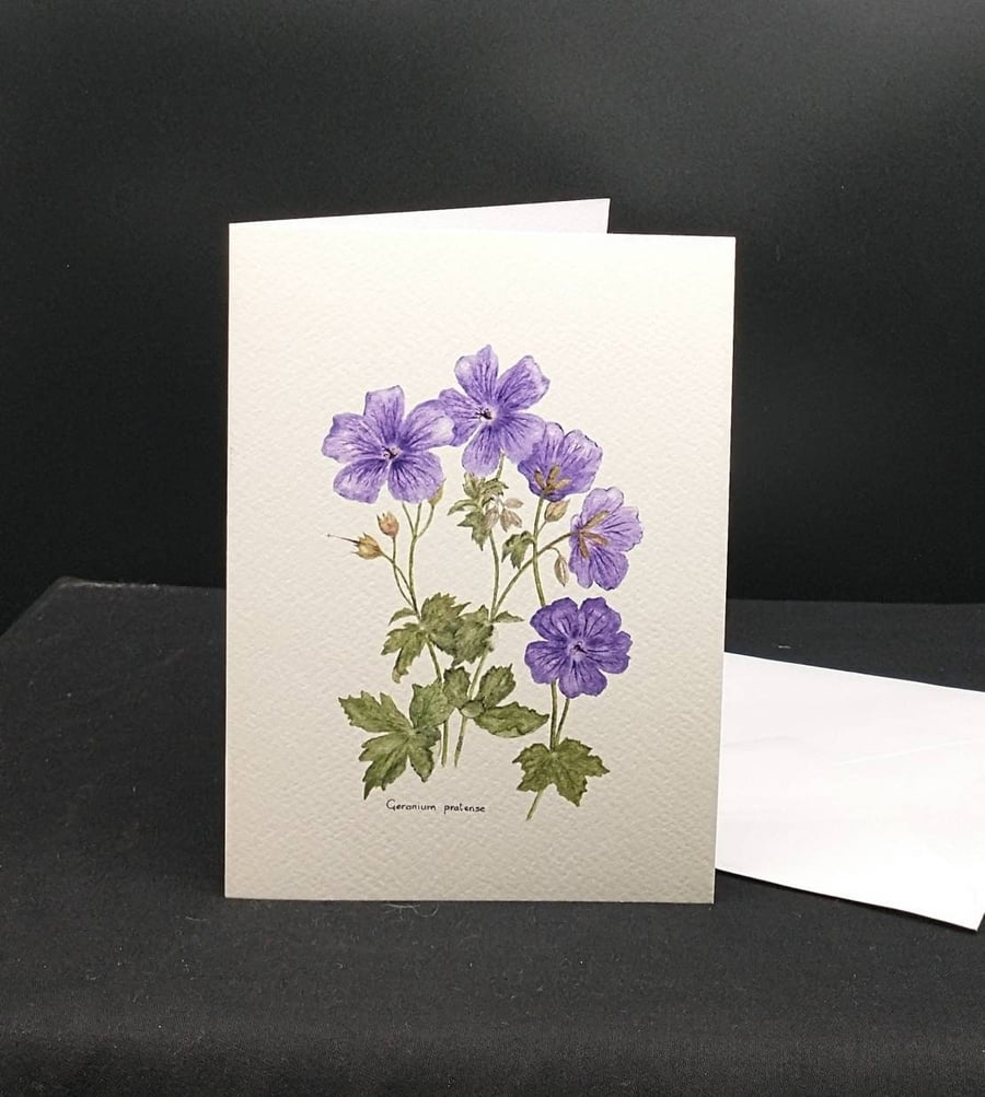 Geranium greetings card