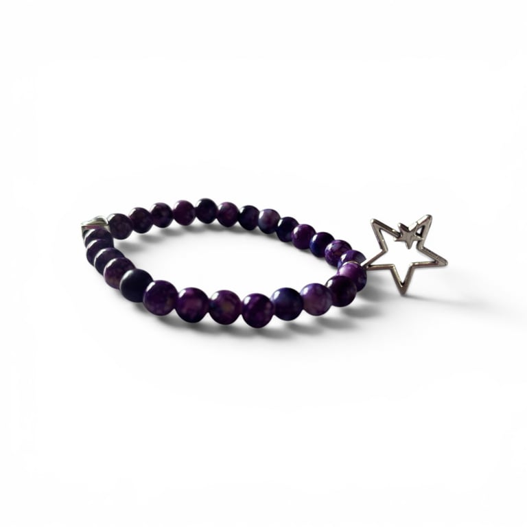 A stunning handmade bracelet .