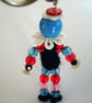 Button & Bead Harlequin Inspired Handbag Charm or Key-ring   - Image 1