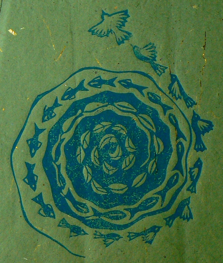 Sea Changes Linocut