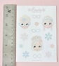 Pastel Girl Sticker Sheet - Cute Glasses & Flower Stickers