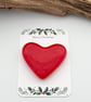 Red Fused Glass Heart - Image 3