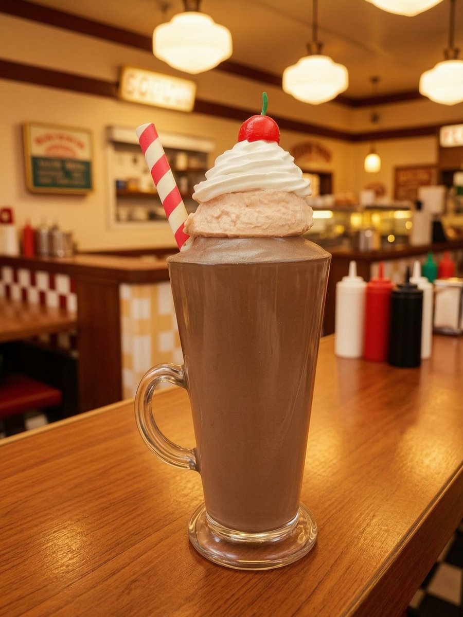 Chocolate and Strawberry Milkshake Ice cream Sundae Fake Dessert Shop Party prop