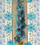Blue Delphinium Flower - Hand Crafted Decoupage Greeting Card - Blank 3271