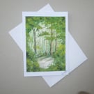 original hand painted landscape greetings card ( ref FA 641 K2 )