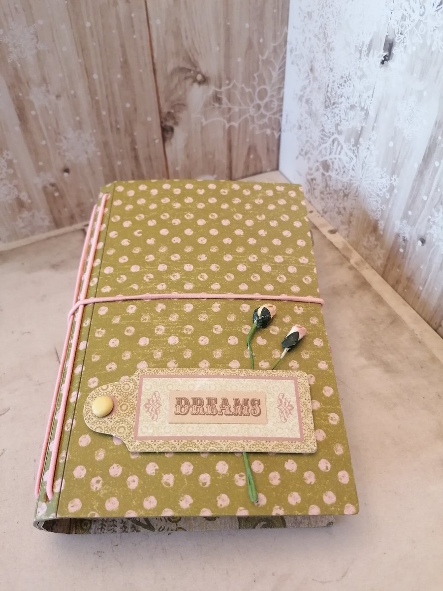 Green and Pink Dotty Journal Notebook