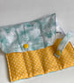 Travel cutlery roll with cutlery, for adults or children. Bees and beehives. - Image 5