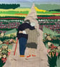 Patchwork painting  "Happiness " - Image 2
