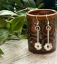 Handmade Solid Silver Flower Drop Earrings - Summer Seconds - Image 1