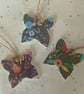 Set of 3 Handmade Clay Butterfly Floral Gift Tags