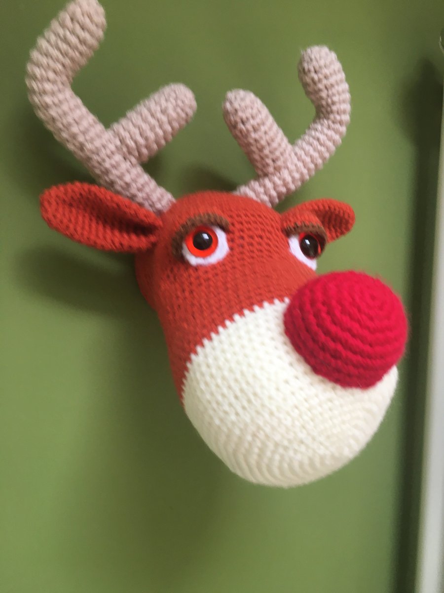 animal head, reindeer, stags head, faux taxidermy head, Christmas decoration