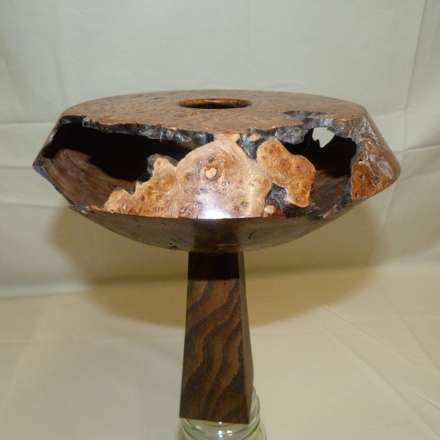 wood art, a unique piece in burr elm and oak