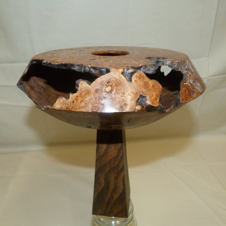 wood art, a unique piece in burr elm and oak