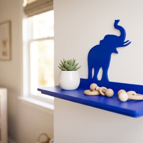 Elephant Wall Shelf – Nursery & Kids Room Decor