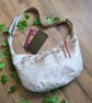 Dumpling Cross Body or Shoulder Bag, Sling Bag, Champagne Gold Chenille. 