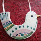 Ceramic folksy bird