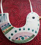 Ceramic folksy bird - Image 1