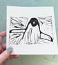 Little Penguin Lino Print