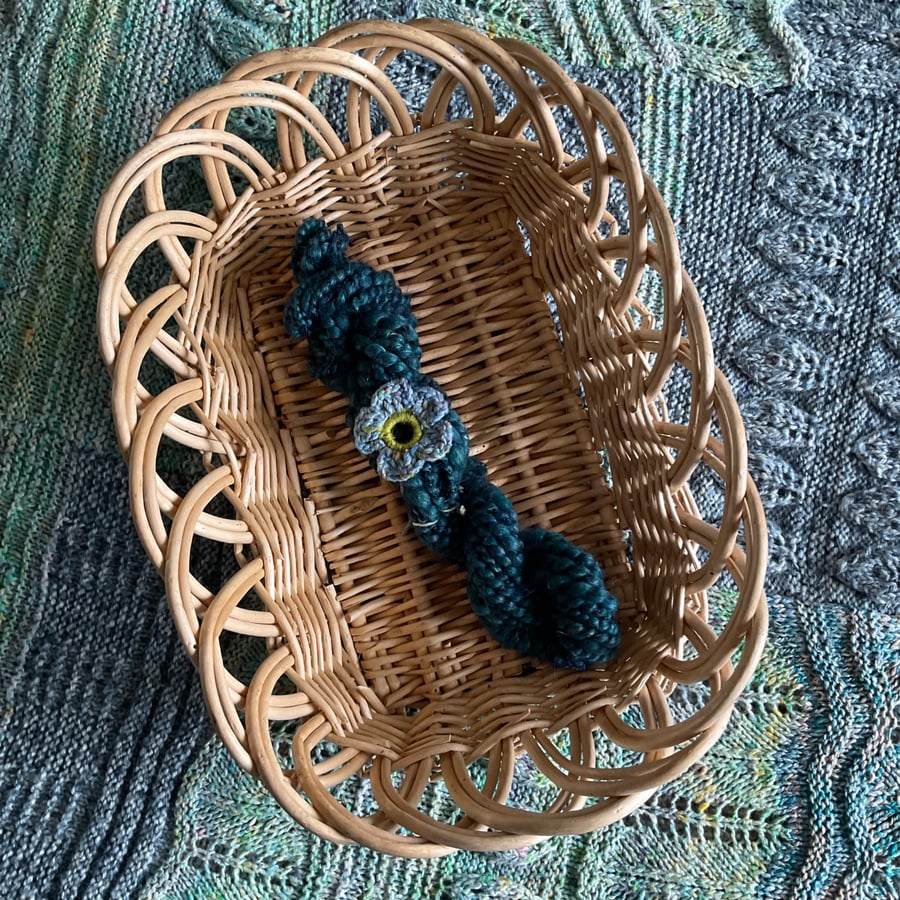 Hand spun art yarn - wool, silk and mohair