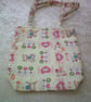 Teddy Bears on Bikes and Rollers Skates with Pink Hearts Fabric Bag - Image 2