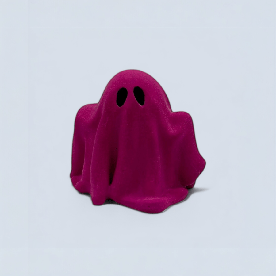Fuchsia Pink Ghost Ornament - Spooky Halloween Decoration