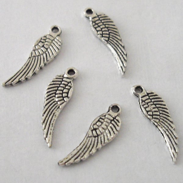 50 x Tibetan Silver Wing Charms