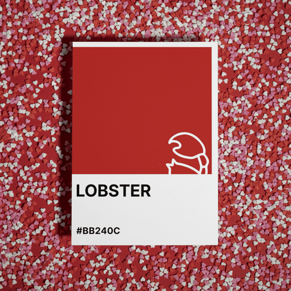 Valentines LOBSTER Greeting Card – Colour Swatch Series (A6, Blank Inside)