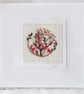HAND EMBROIDERED GREETINGS CARD AUTUMN WINTER FOLIAGE