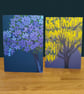 Set of 4 blank greetings cards featuring trees - Image 2