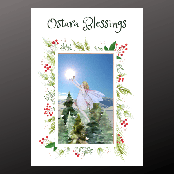Ostara Blessings Card Sunshine Fairy Personalised Seeded Option Wiccan Pagan