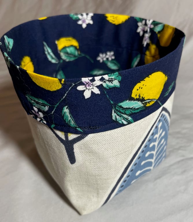 Small fabric storage tub