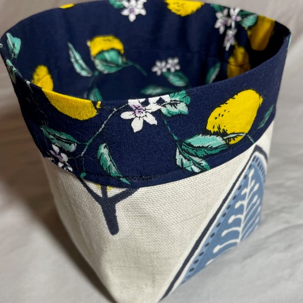 Small fabric storage tub